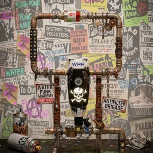 Hauswasserstation WPA aus Kunststoff mit integriertem Rückspülfilter, Druckminderer und Rückflussverhinderer zum Schutz der Trinkwasserinstallation.